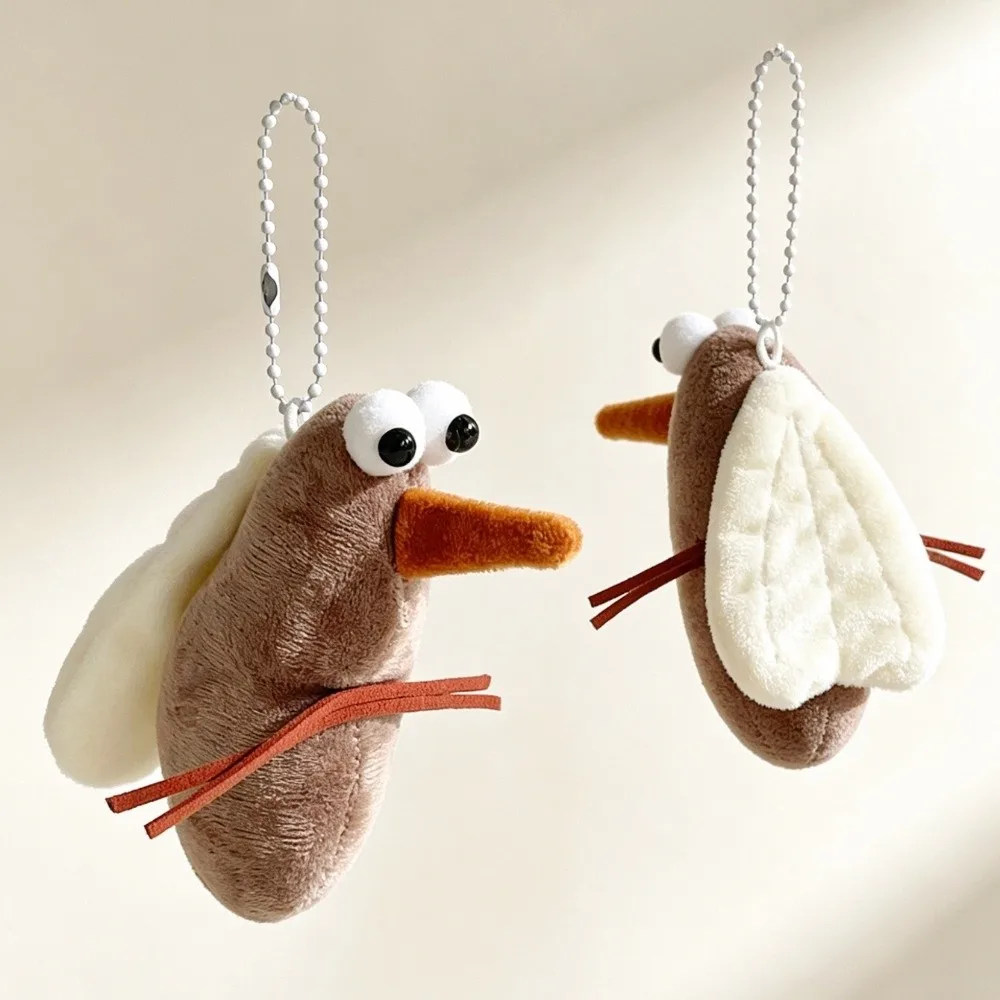 Mosquito Plush Insect Pendant Fly Hanging Ornaments Insect Series Keychain Cockroach Decoration Backpack Charm Birthday Gift