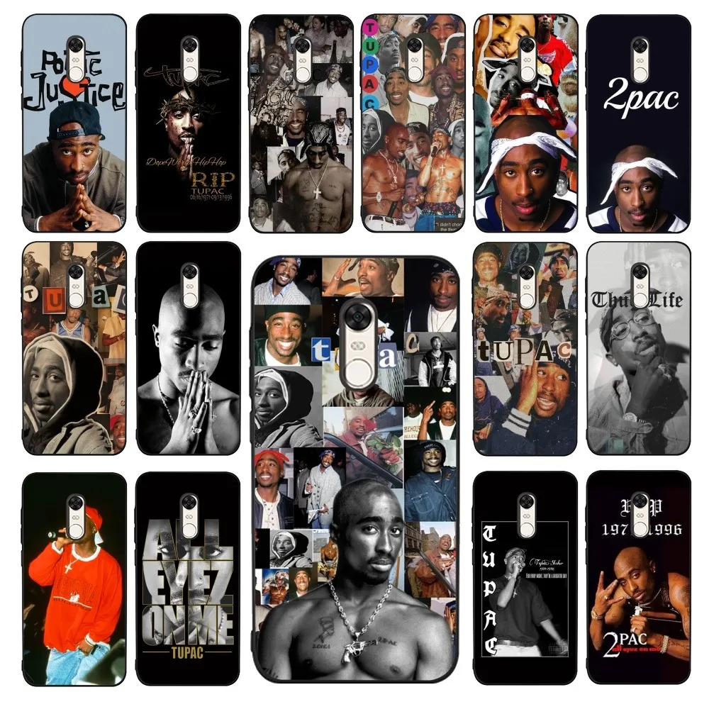 Rap Singer Tupac Shakur Phone Case For Redmi 5 6 7 8 9 10 plus pro 6 7 8 9 A GO K20 K30 K40 pro plus F3 Fundas