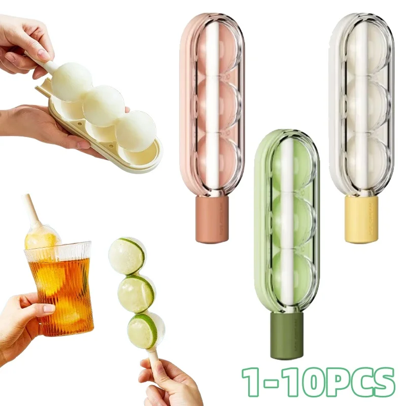 

Easy Release Silicone Popsicle Molds 1-10PCS with Straw Ice Cream Maker Homemade Ice Treats Reusable Ice Pop Molds for Summer