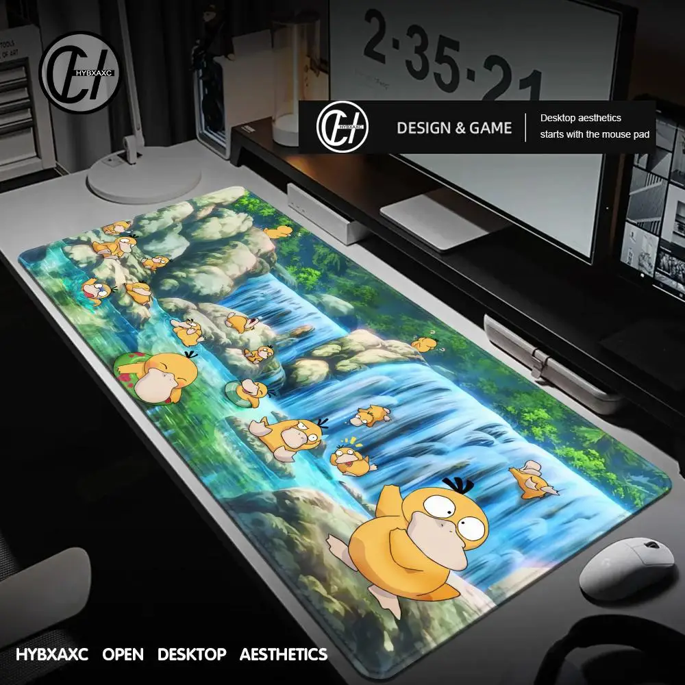 

Anime Mouse Pad Large Gamer XXL Keyboard P-pokemon Desk Mouse Mat Psyduck Carpet Rubber Tapis Souris Gaming Notbook Pc Mousepad