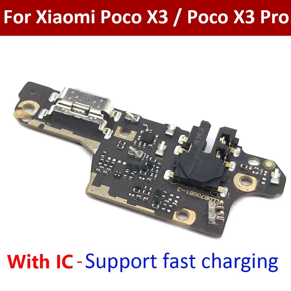 Nowa płytka ładowarki PCB Flex dla Xiaomi POCO X3 NFC Global Version / Poco X3 Pro Złącze portu USB Kabel do ładowania stacji dokującej