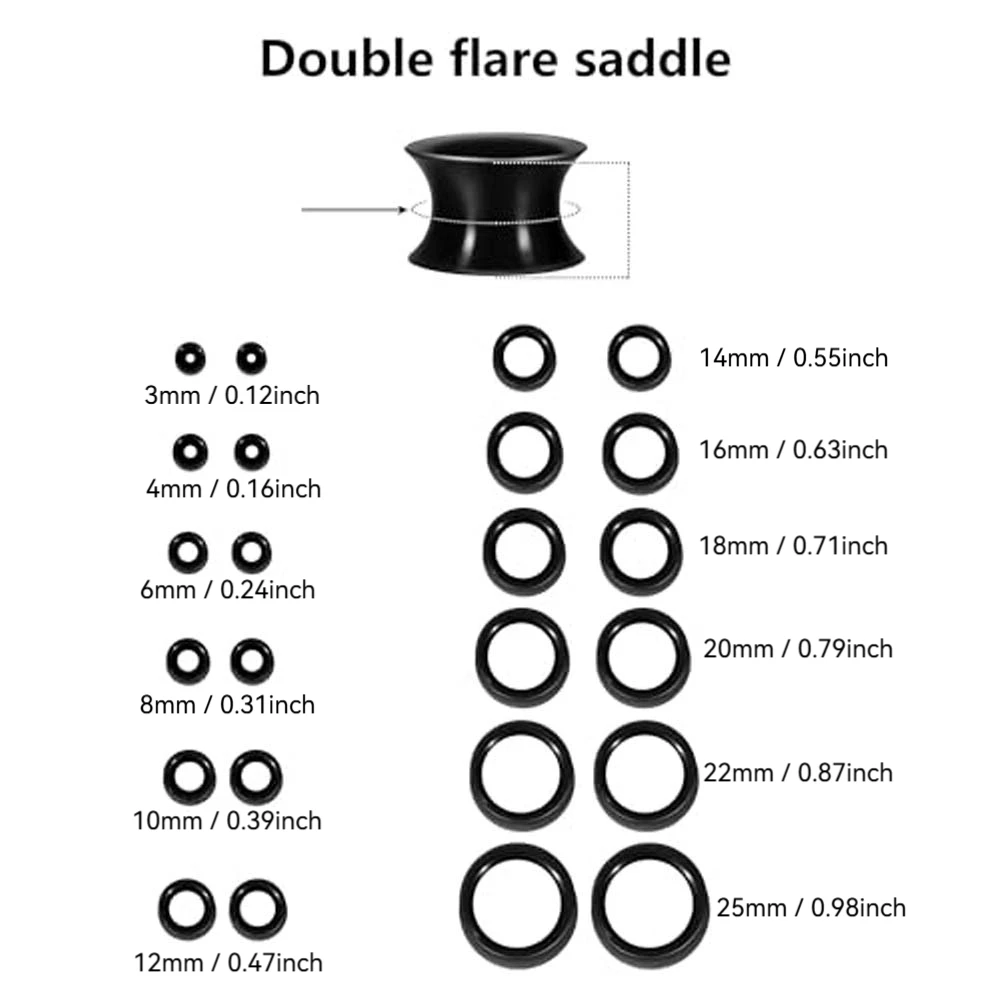 8PCS Silicone Ear Gauges Flexible Ear Tunnels Plugs Stretchers Expander Double Flared Flesh Ear Piercing Jewelry for Women Men