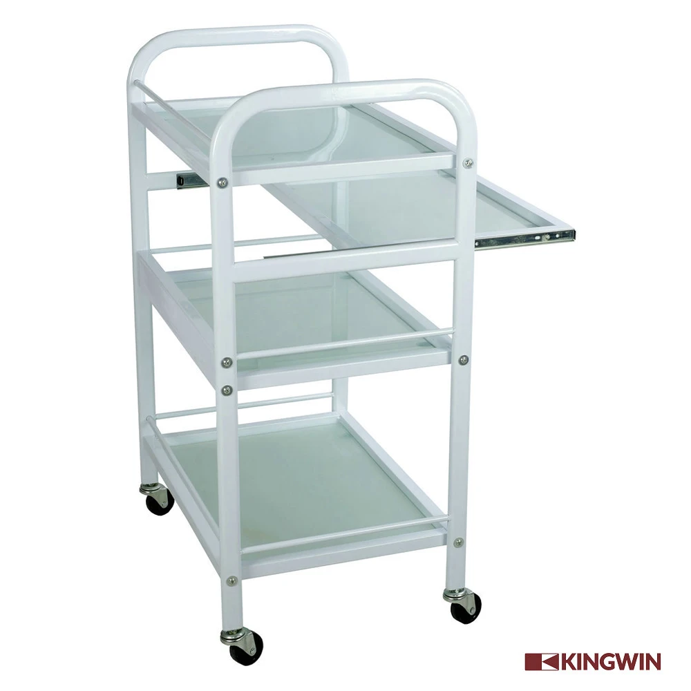 

white new mobile beauty metal salon trolley