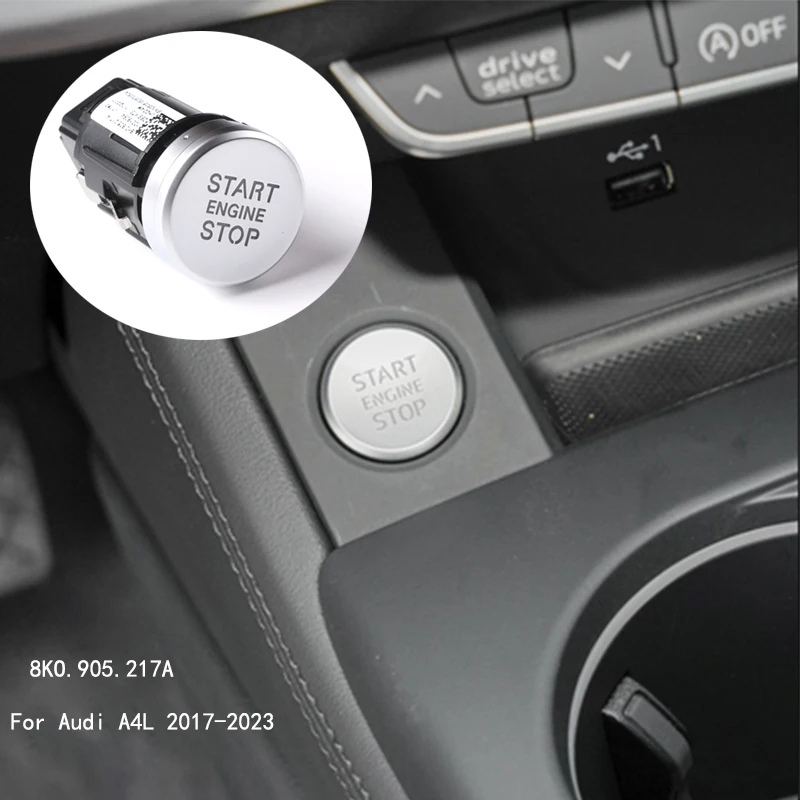 Car Keyless ONE-CLICK Start Stop Push Button Engine Ignition Switch For Audi A4L 2017-2023