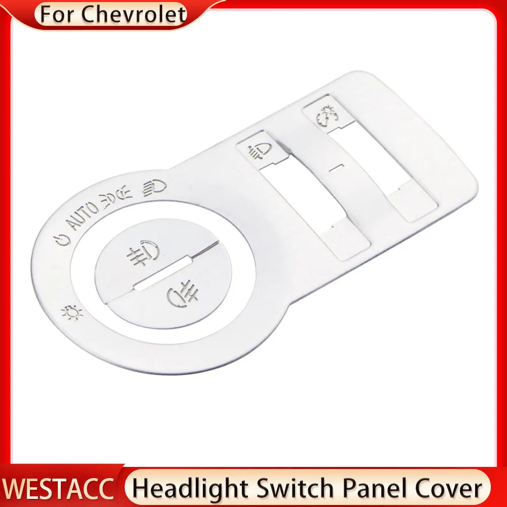 Car Headlight Switch Panel Decoration Sticker Trim Cover for Chevrolet Malibu Cruze Trax for Opel Astra J Mokka Accessories