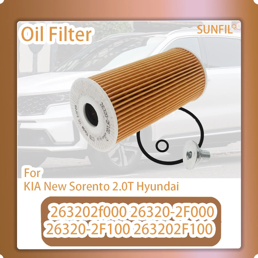 Oil Filter 263202f000 26320-2F000 26320-2F100 263202F100 For KIA New Sorento 2.0T Hyundai