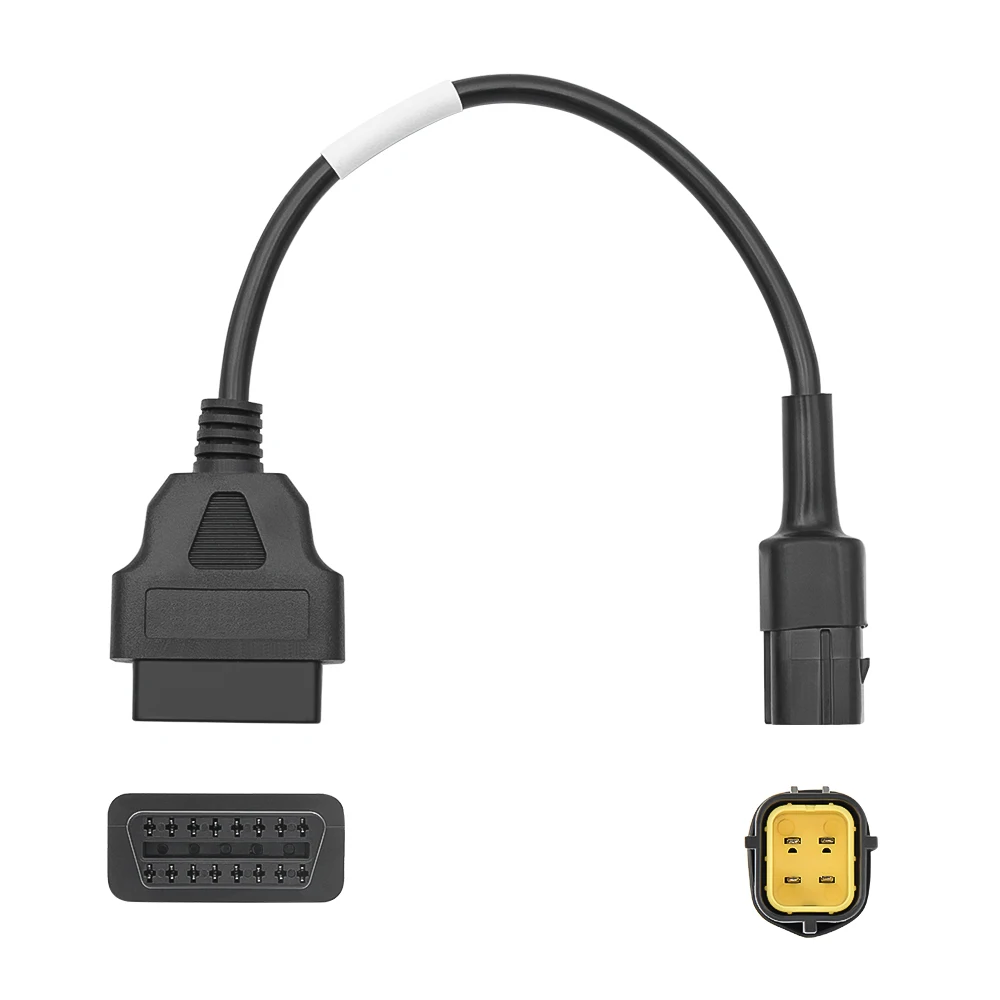 

For Kubota Diagmaster 4 PIN to 16PIN 4PIN OBD2 Diagnostic Cable OBDII 16 Pin Extesnion Cable Code Reader