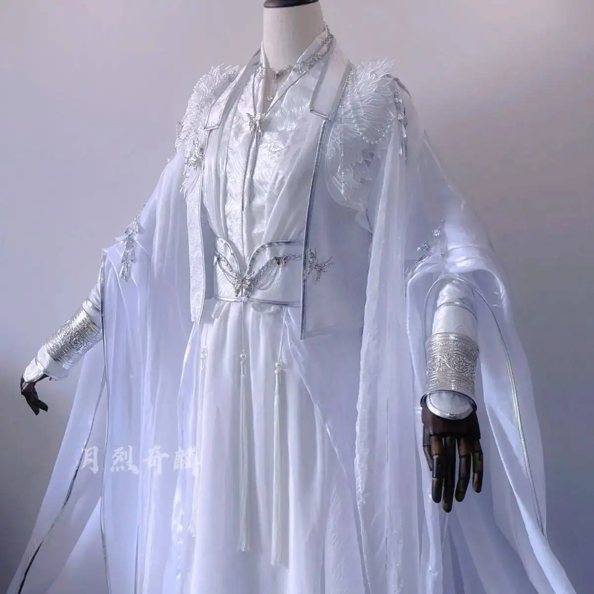 تيان غوان Ci Fu Xie ليان زي الهالوين التأثيري فستان الزفاف الأبيض TGCF لعب الأدوار أنيمي الأبيض Hanfu الملابس تشو Wanning #6