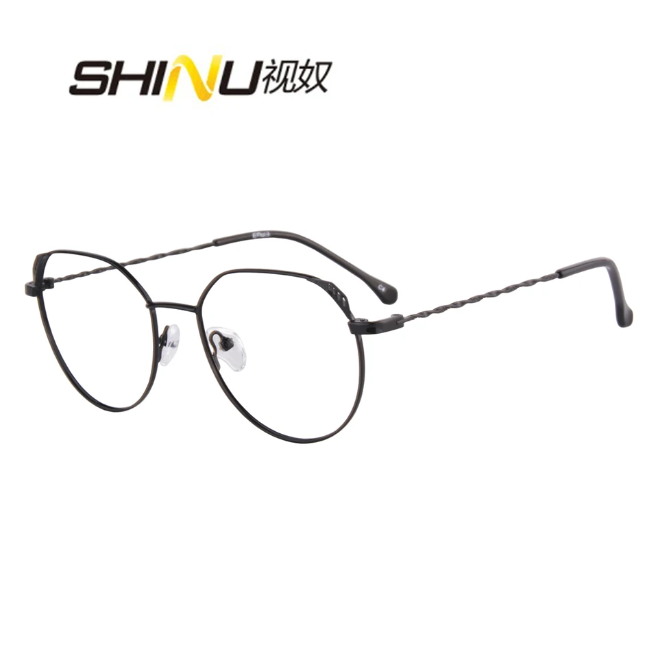 

Prescription Glasses Minus Round Metal Glasses Women Men Blue Light Blocking Myopia Polarized Sunglasses Multifocal Near and Far