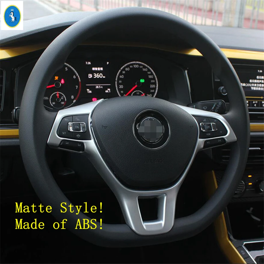

Carbon Fiber Car Steering Wheel Bottom Decor Frame Cover Trim For Volkswagen Arteon 2018 2019 2020 Carbon Fiber ABS Accessories