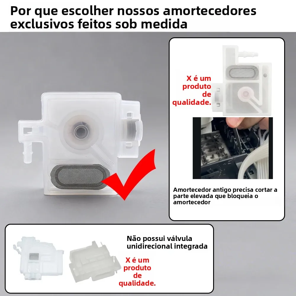 Amortecedores de cabeçote de impressão xp600 dtf estáveis com coletor adaptador para epson l18050 l8050 et8550 et8500 l8180 l8160 função de válvula unidirecional