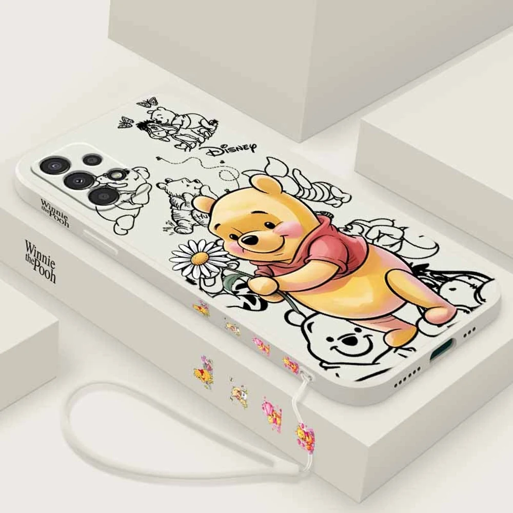 Funda de teléfono Winnie the Pooh linda para Samsung A57 A56 A55 A54 A53 A36 A34 A33 A32 A31 A27 A26 A24 A17 A16 A15 A07 A06