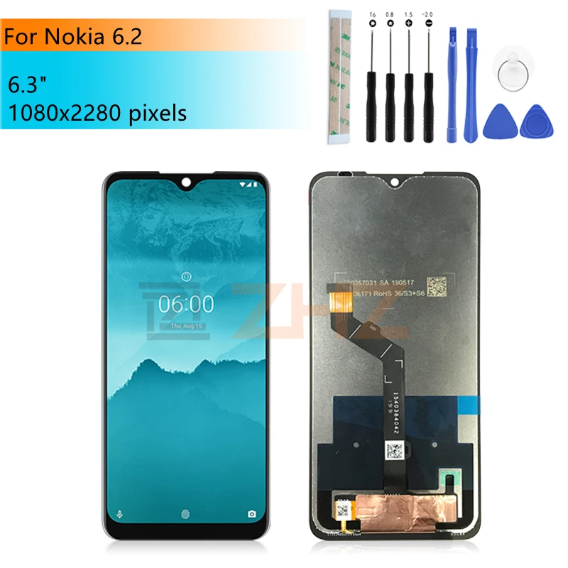 

For Nokia 6.2 LCD Display Touch Screen Digitizer Assembly TA-1200 TA-1198 TA-1201 TA-1187 lcd Replacement Repair Parts 6.3"