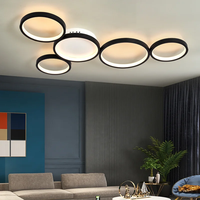 

Modern Ceiling Chandeliers For Dining Table Room Kitchen Ring Pendant Lights Suspension Design Led Luminaires Ceiling Fixtures