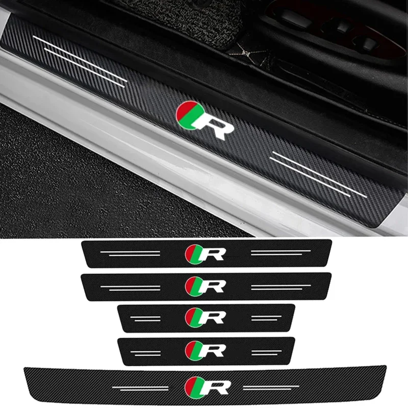

Car Door Sill Stickers Threshold Anti Scratch Decals for Jaguar R Sport Rear Trunk Sill Bumper Pedal Guard Strips Accessories