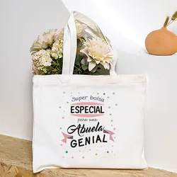 Super Cool Grandma Exclusive Bag Print Tote Bag Large Capacity Portability Handbag Mother's Day Perfect Gift To Grandmother