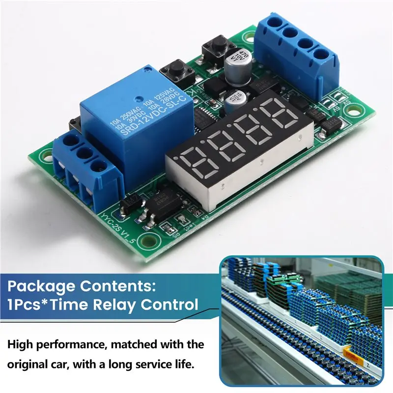 IALJ-DC 5V 12V 24V Delay Time Relay Control Switch Module Timing Cycle Power-Off Signal Triggers Embedded Direct AC