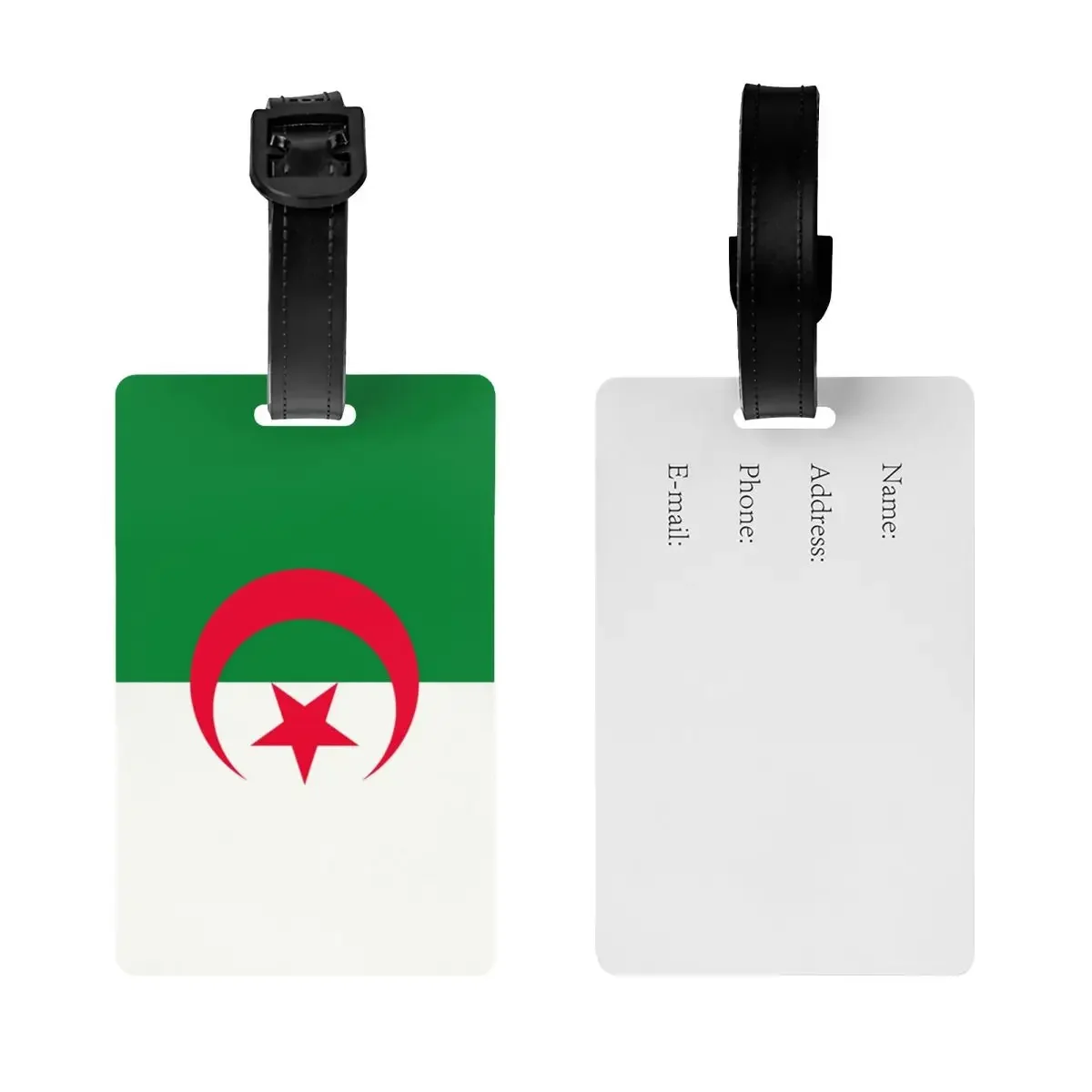 Algeria Flag Luggage Tags for Suitcases Funny Printed Baggage  Privacy Cover ID Label