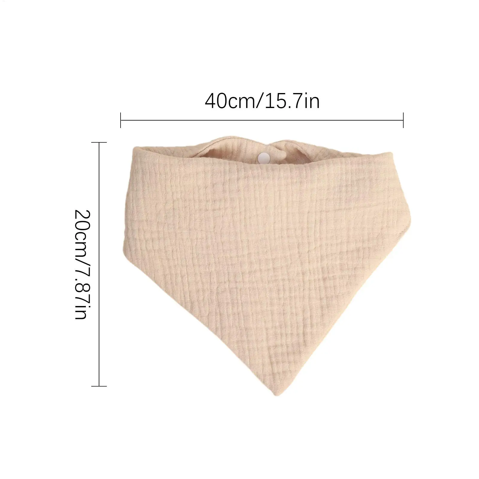 Bib Bandana Bayi, Bib Sapu Tangan Lembut yang Dapat Disesuaikan untuk Bayi, Kain 4 Lapis, Bernapas, Menyerap, Perlengkapan Makan Balita