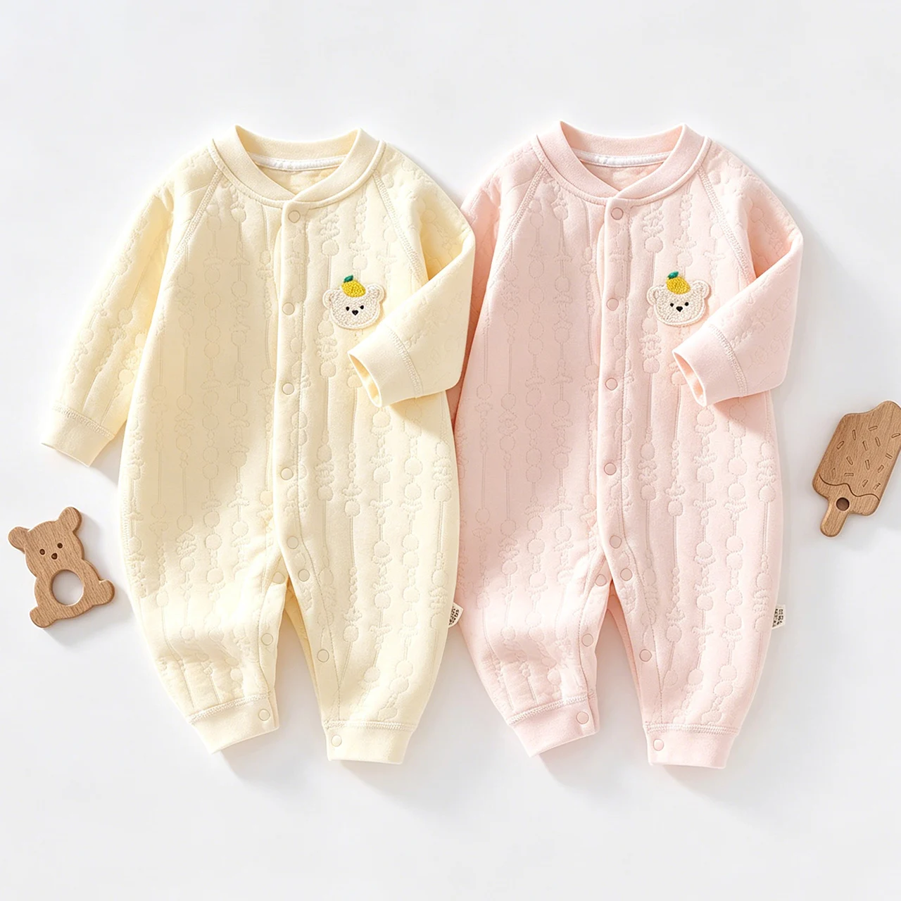 Winter Baby Jumpsuit Thicken Cotton-padded Jacket One-piece Suit Newborn Romper Crawling Clothes Infant Warm Outerwear Bodysuit