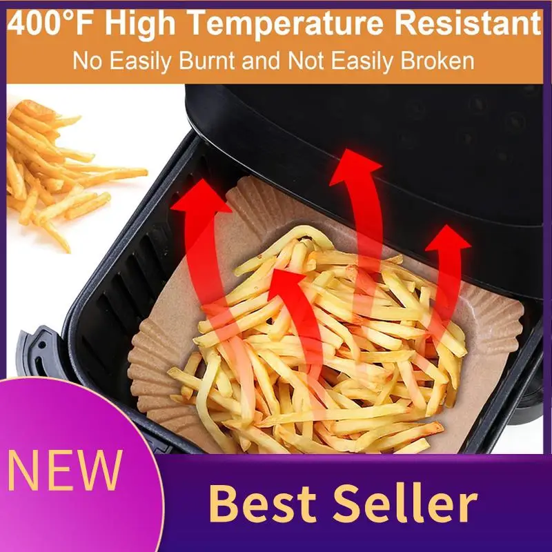 

A01M-100PCS Air Fryer Baking Paper Square Parchment Paper Food-Grade For 4.5-6L Air Fryer Durable