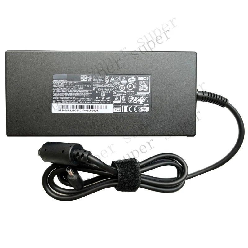 S+   Chicony 20V 12A 240W AC Adapter Charger For MSI AORUS 16X 9SG-43AUC54SH 4.5MM