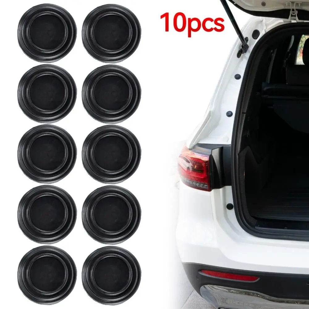 10PCS Sound Insulation Car Shock Absorber Gasket Automotive Exterior Accessories Hood Trunk Door Pad Silicone Silent