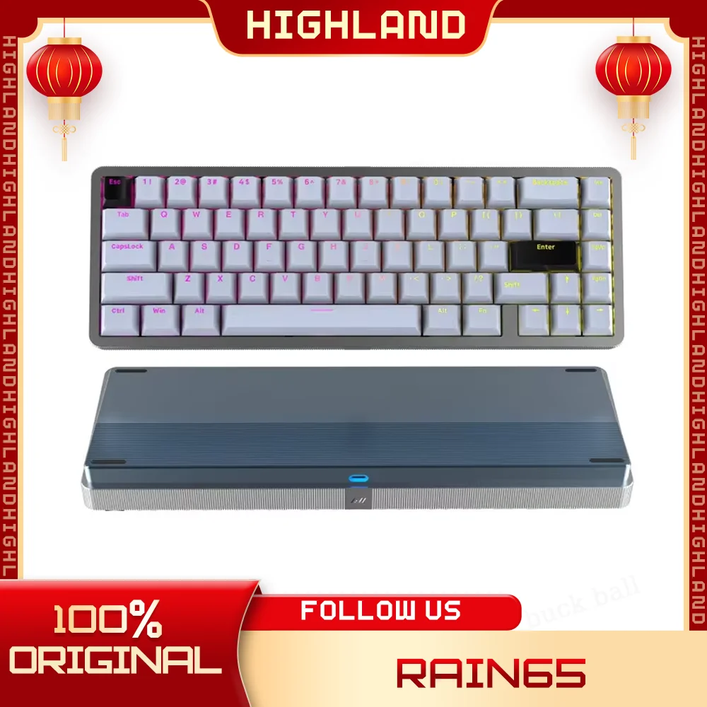 

Ipi Rain65 Magnetic Switch Mechanical Keyboard Aluminium Alloy Gaming Keyboard Three Mode 8000hz Return Rate Keyboard Gamer Gift