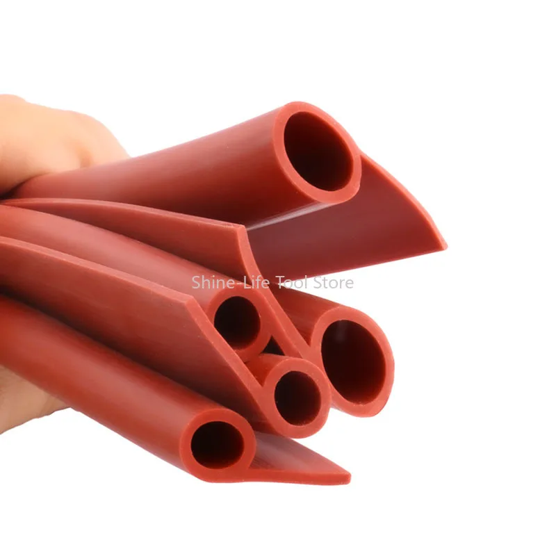High and Low Temperature Resistant P Type Red Silicone Strip Oven Refrigerator Door Window Silicone Rubber Sealing Strip