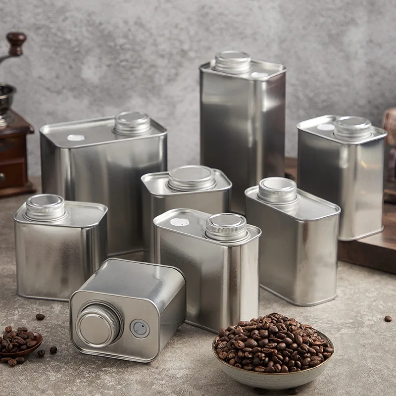 Simple Coffee Bean Jar Sealed Can with Exhaust Valves Kitchen Supplies Food Jar Tea Multigrain Candy Storage Box Food Containers