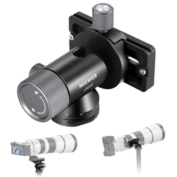 NEEWER Gimbal Head per monopiede treppiede teleobiettivo lungo, testa a sfera a basso profilo in metallo 360 ° Pan 90 ° Tilt