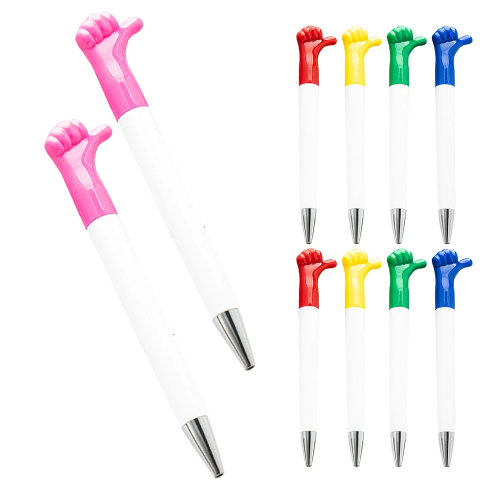 

10pcs Cartoon Pen Pens School Tokens Thumb Up Design Smooth Writing Novelty Pens School Tokens Novelty Gifts Gel Pen