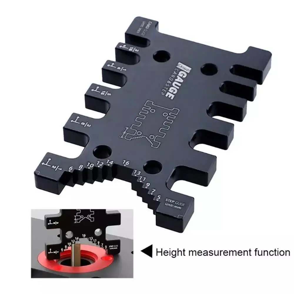 Dovetail Jig Tenon Caliper Alu Tenon Caliper Gauge Metric/inch Card Gauge High Precision for Measuring Height Gaps Gauge Ruler