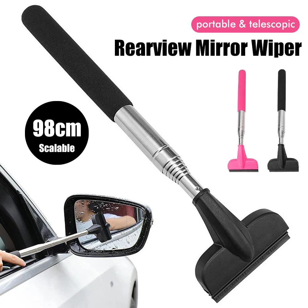 

Retractable Car Windshield Wiper Blade Long Handle Car Rearview Mirror Front Window Glass Wash Cleaning Brush Auto Cleaner wiper