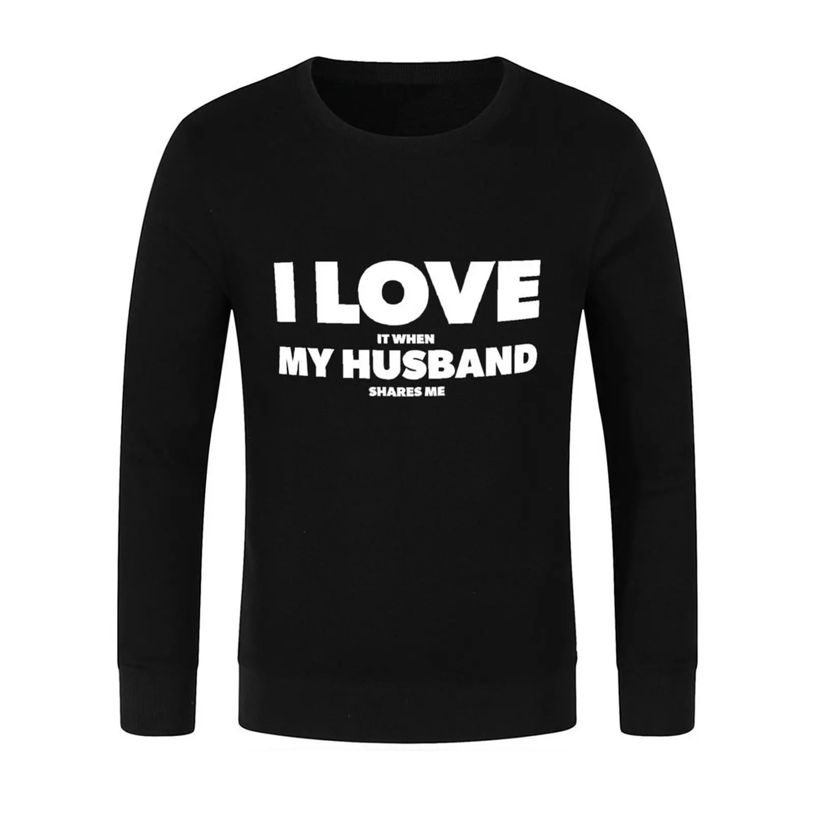 أنا أحب ذلك عندما يشارك زوجي بلوفر أزياء الرجال الجرافيك تي شيرت الرجال ملابس الرجال النمط الياباني البلوز