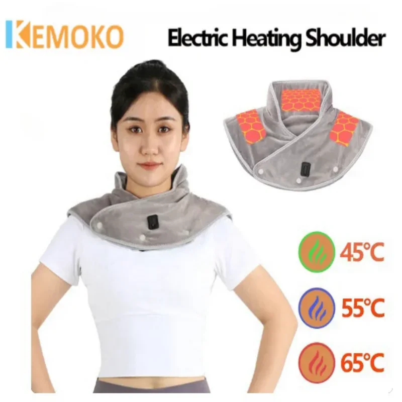 Electric Neck Heating Pad Wrap Massager Physiotherapy Shawl Shoulder Warmer Massage Pain Relief Mat Heat Therapy Thermal Blanket