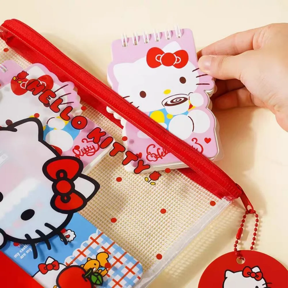 Genuine Sanrio Hello Kitty A5 Clear Document Pouch Cartoon Student Stationery Book Storage Bag Teacher Office Folder Gifts