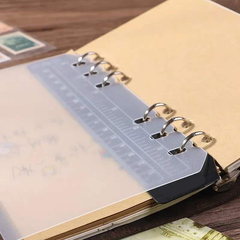 A4 B5 A5 A6 A7 2Pcs Loose-leaf Divider and Baffle PP Transparent Matte Loose-leaf Universal Notebook Divider Accessories