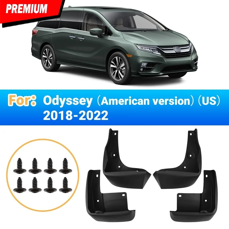 For Honda Odyssey 2018-2023 2019 2020 2021 2022 US Car Splash Guard Set Mud Flaps Fender Guards Easy Install Auto Accessories
