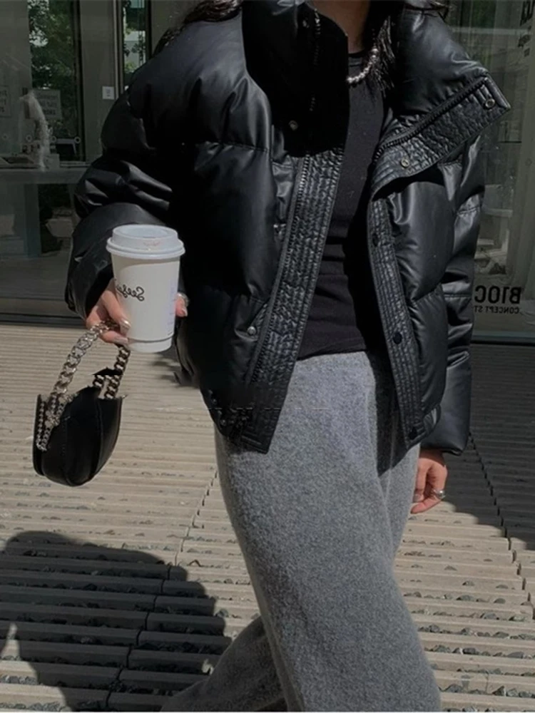 

Thiened ort down Jaet Women's Warm Cozy Cotton Padded Zipper Closure Stand Collar Long Sve Regular Fit Winter Coat