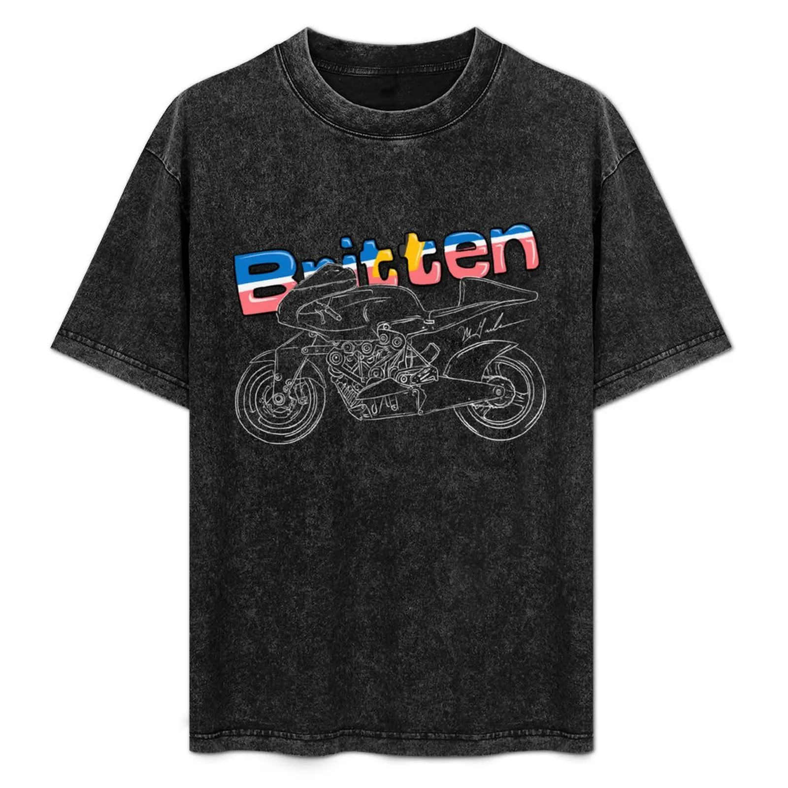 

Britten Motorcycle T-Shirt sublime korean fashion oversizeds mens workout shirts