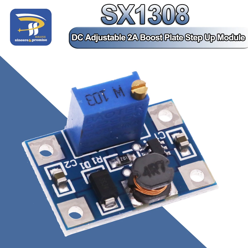 1/5/10PCS DC-DC 2-24V to 2-28V Step Up Adjustable Power Module Step Up Boost Converter 2A SX1308