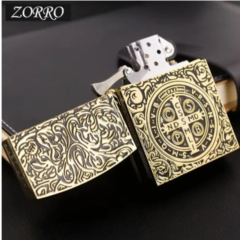 1:1 Limited Edition ZORRO versized Kerosene Lighter Metal Personality Constantine Creative Heavy Armor Oversized Lighter Gift