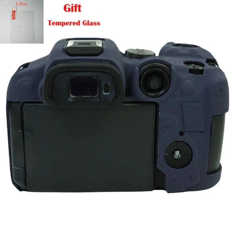 

Case soft rubber case For Canon EOS R7, Micro Single Camera Bag Silicone Case R7+ Tempered Glass LCD Protective Film