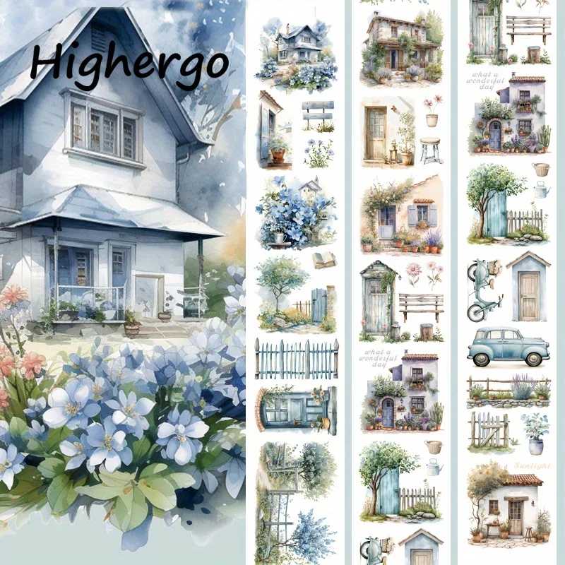 2m/Roll Tenement Transparent PET Tape Flower Masking Tape Crystal Ink Decorative Stickers Diary Scrapbooking Journal Stationery