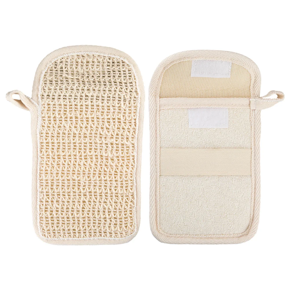 2 Pcs Soap Bag Exfoliating Pouch Convenient Bags for Bars Cotton Linen Accessory Portable