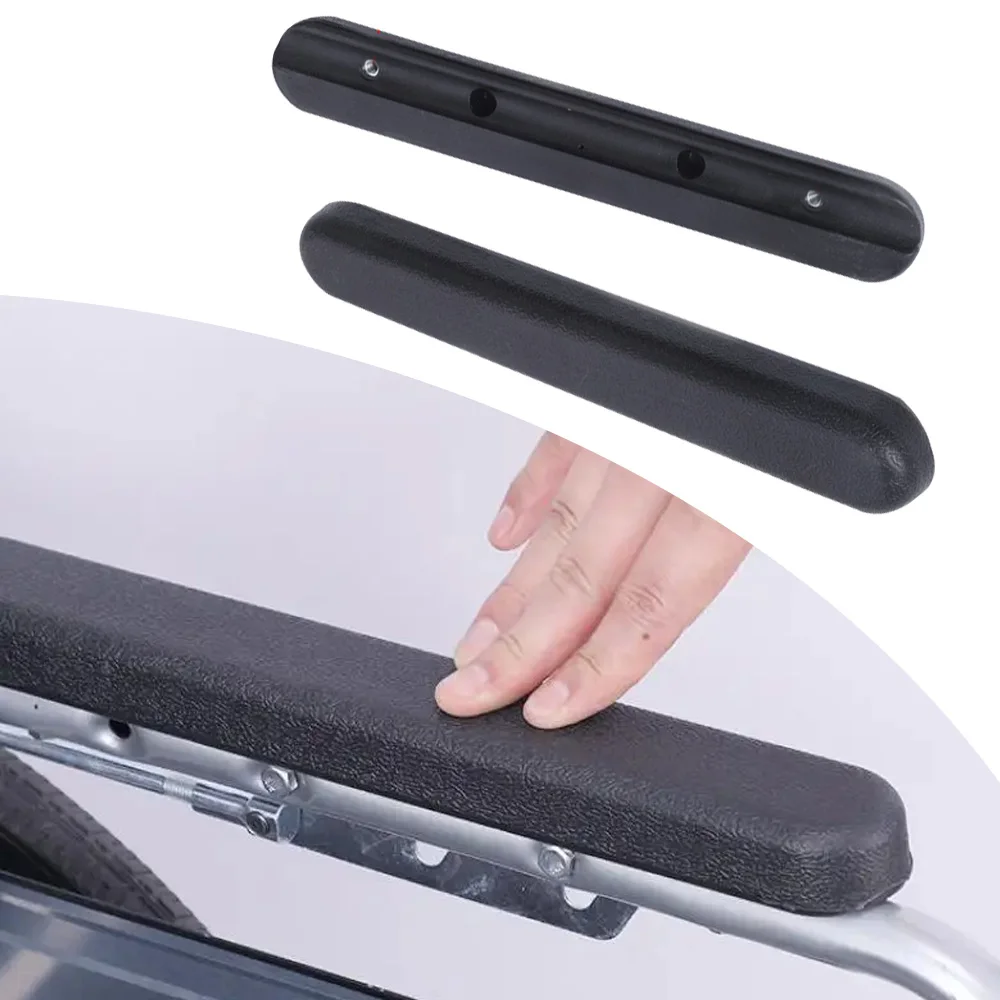 Reposabrazos Universal para silla de ruedas con almohadilla de tornillo, repuesto de reposabrazos de esponja de cuero para silla de ruedas, accesorios para silla de ruedas, 1 par