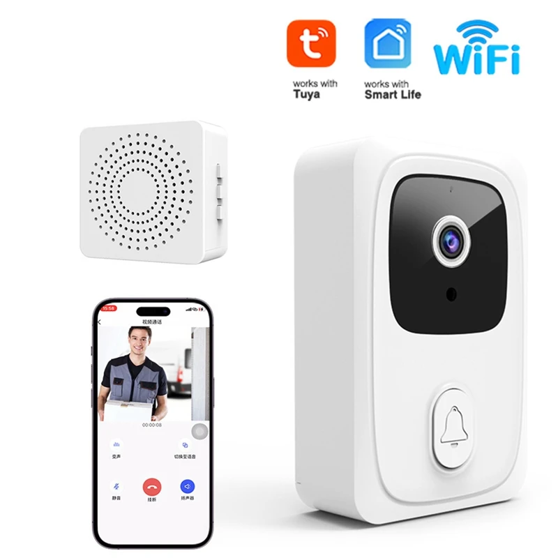 Doorbell With Camera Wireless Bundle Video Doorbell WIFI 1080P HD Outdoor Phone Door Bell Camera IR Night Vision