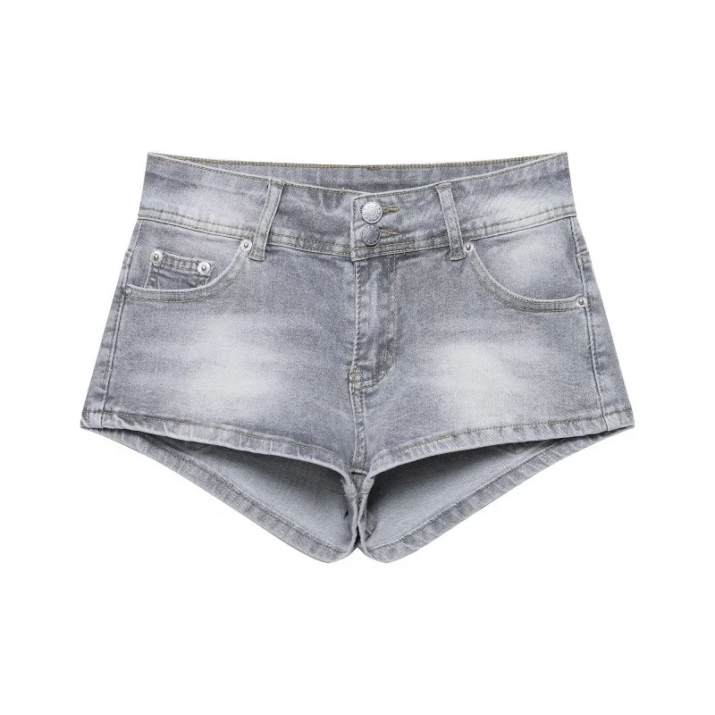 

Y2K Low Rise Denim Shorts Women 2025 Summer Sexy Crop Top Short Jeans American Style Tight Fit Ripped Grunge Aesthetic XS-L