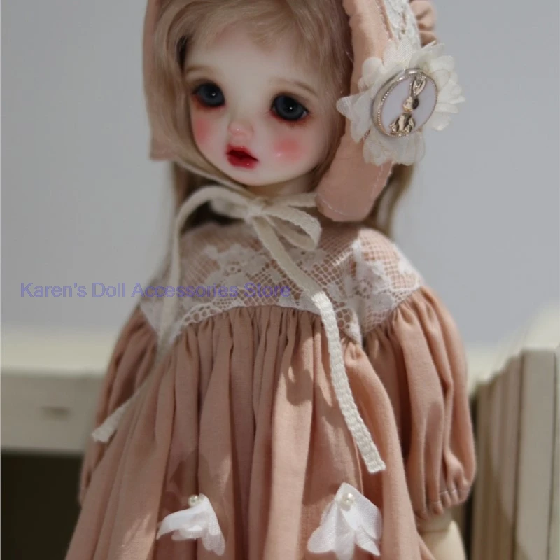 

3PCS 2026 New design Vintage hat/dress for Blythe/landoudou BJD Doll 6 points BJD BLYTHE small cloth hat retro dress